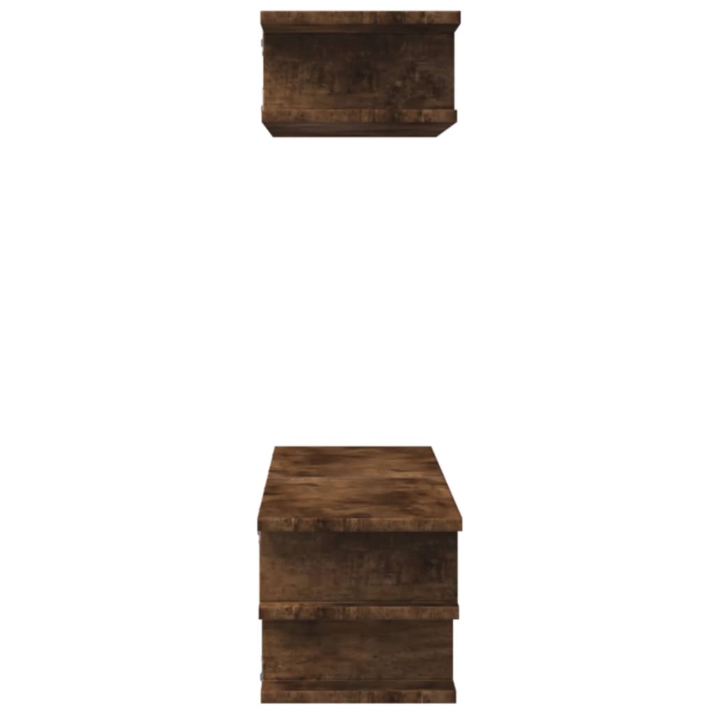 vidaXL Muebles de TV de pared madera de ingeniería marrón roble