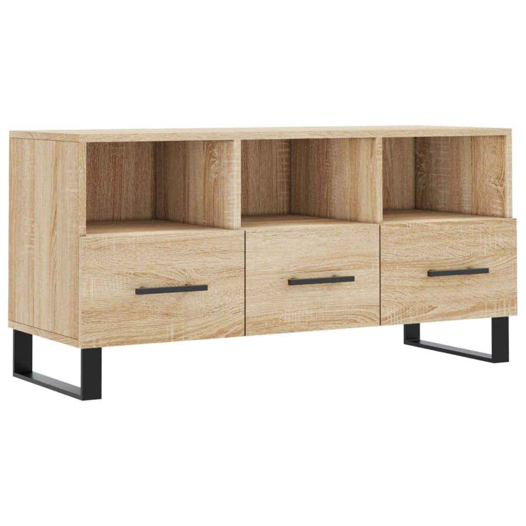 vidaXL Mueble de TV madera de ingeniería roble Sonoma 102x36x50 cm