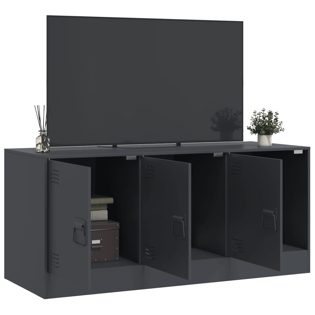 vidaXL Mueble para TV de acero gris antracita 99x39x44 cm