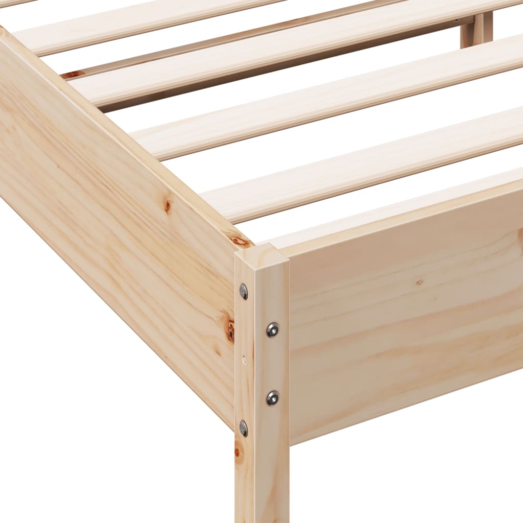 vidaXL Estructura de cama sin colchón madera de pino blanco 150x200 cm