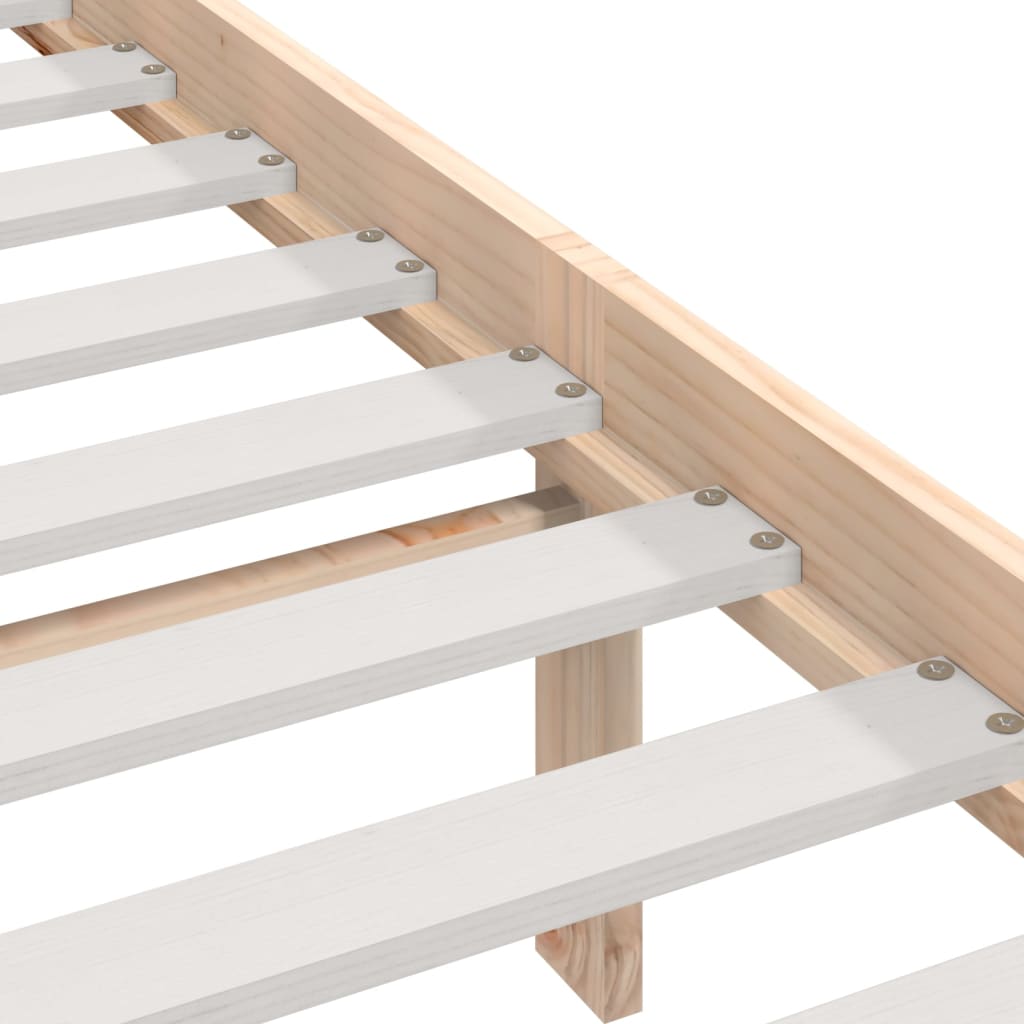 vidaXL Estructura cama doble pequeña madera maciza 135x190 cm