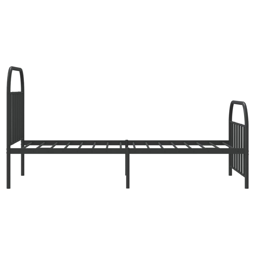 vidaXL Estructura cama sin colchón con estribo metal negro 100x200 cm