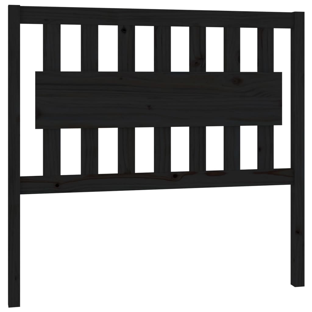 vidaXL Cabecero de cama madera maciza de pino negro 105,5x4x100 cm