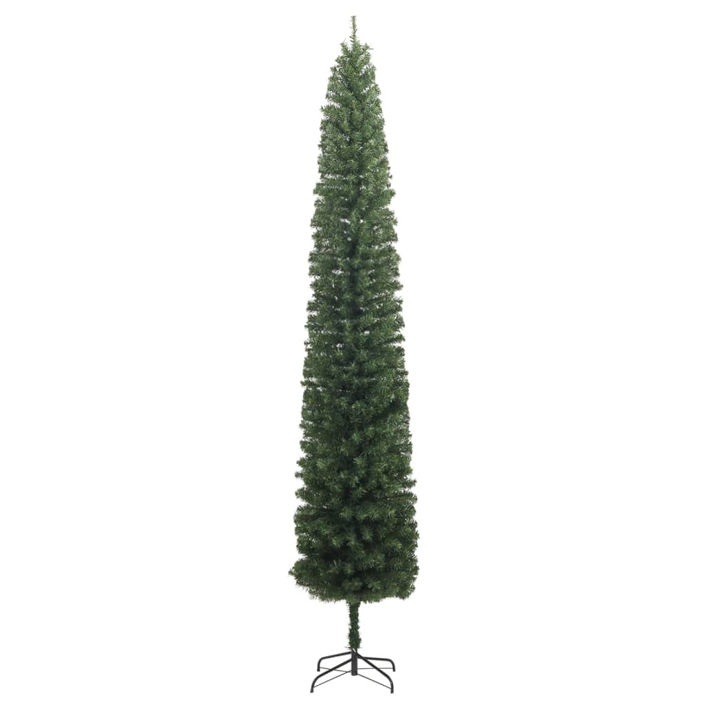 vidaXL Árbol de Navidad estrecho con soporte PVC 300 cm