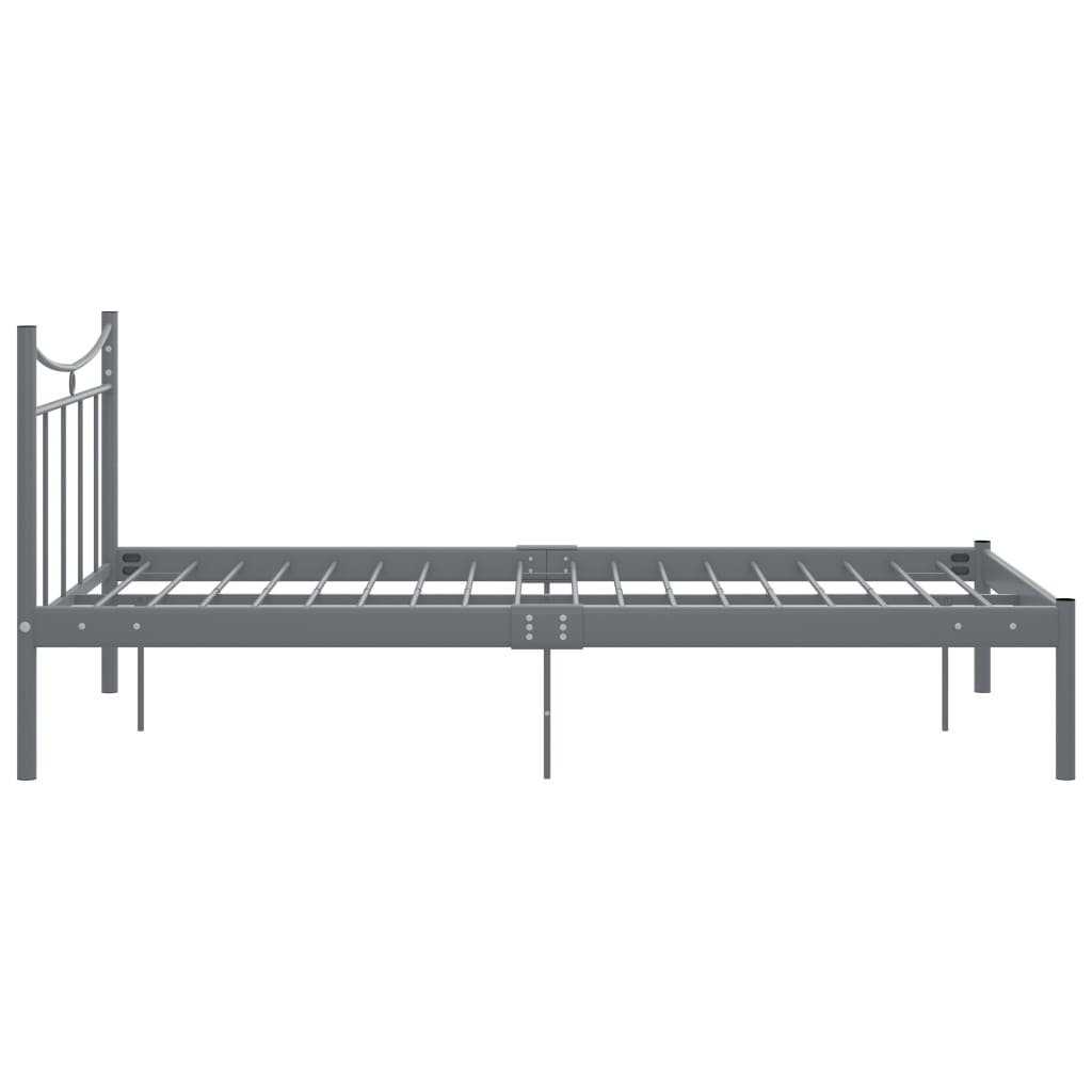 vidaXL Estructura de cama sin colchón metal gris 120x200 cm