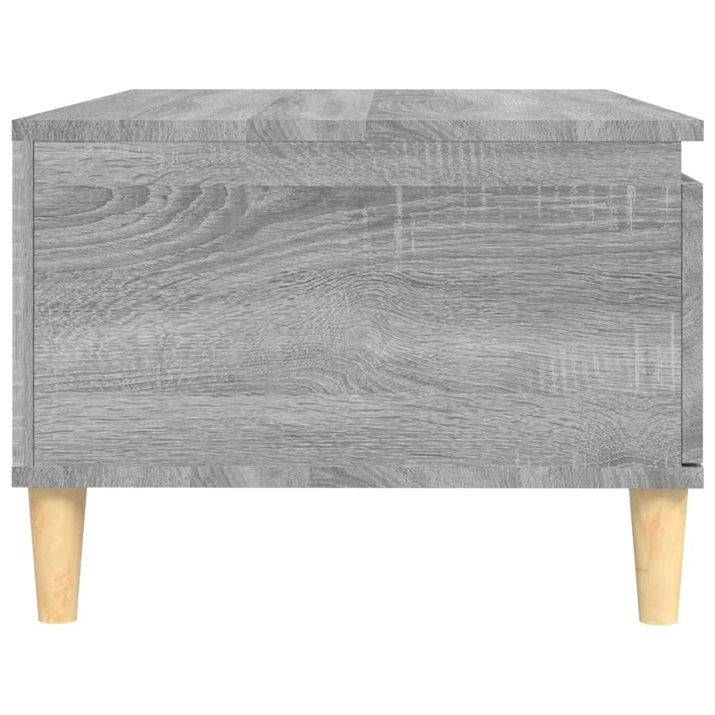 vidaXL Mesa de centro madera contrachapada gris Sonoma 90x50x36,5 cm