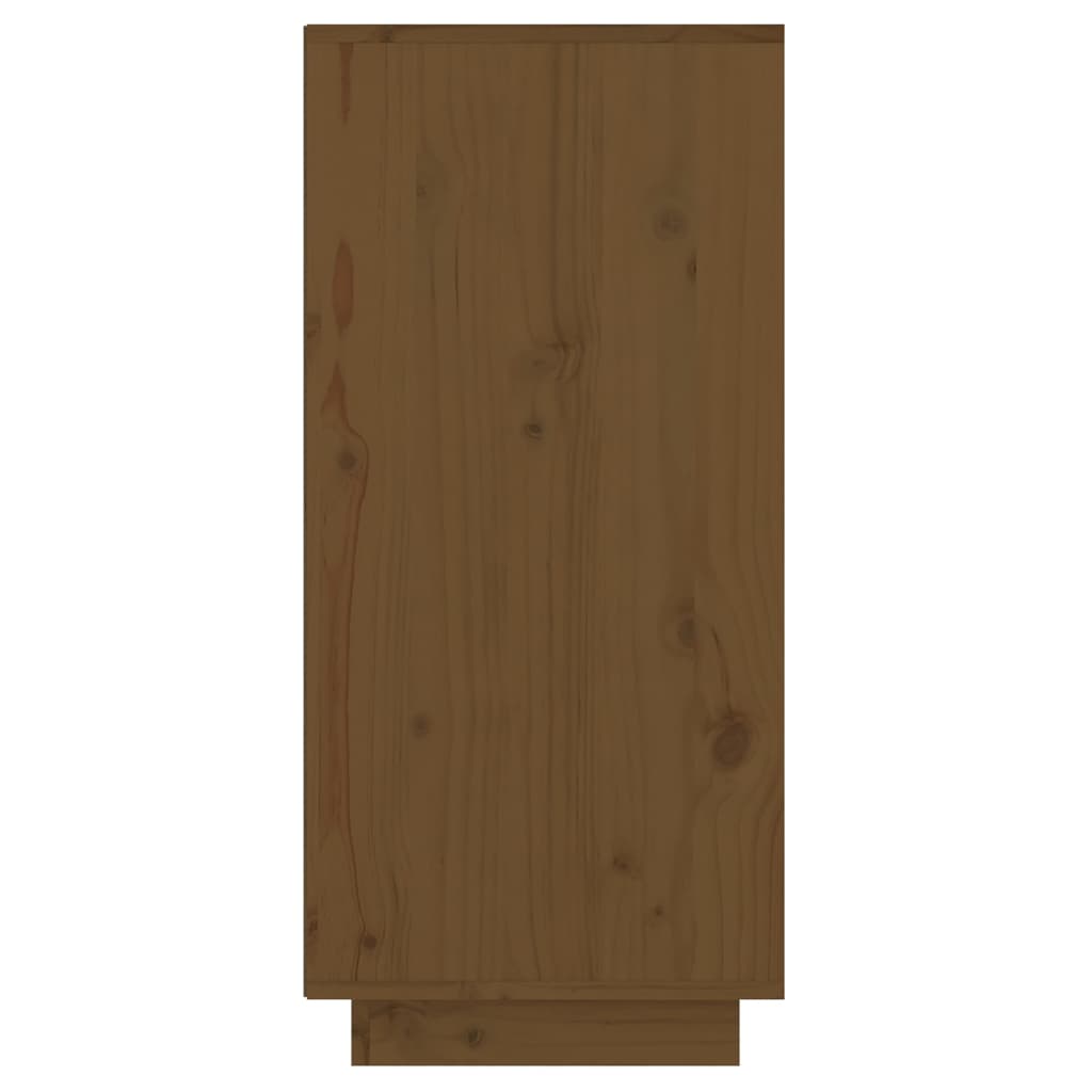 vidaXL Mesa consola de madera maciza de pino marrón miel 60x34x75 cm