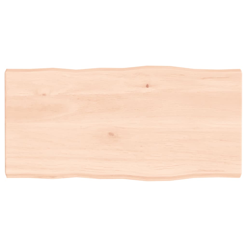 vidaXL Tablero de mesa madera maciza borde natural 80x40x(2-4) cm