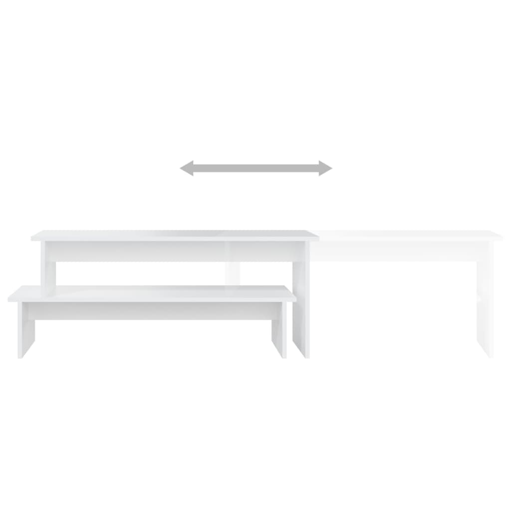 vidaXL Mueble para TV madera contrachapada blanco 180x30x43 cm