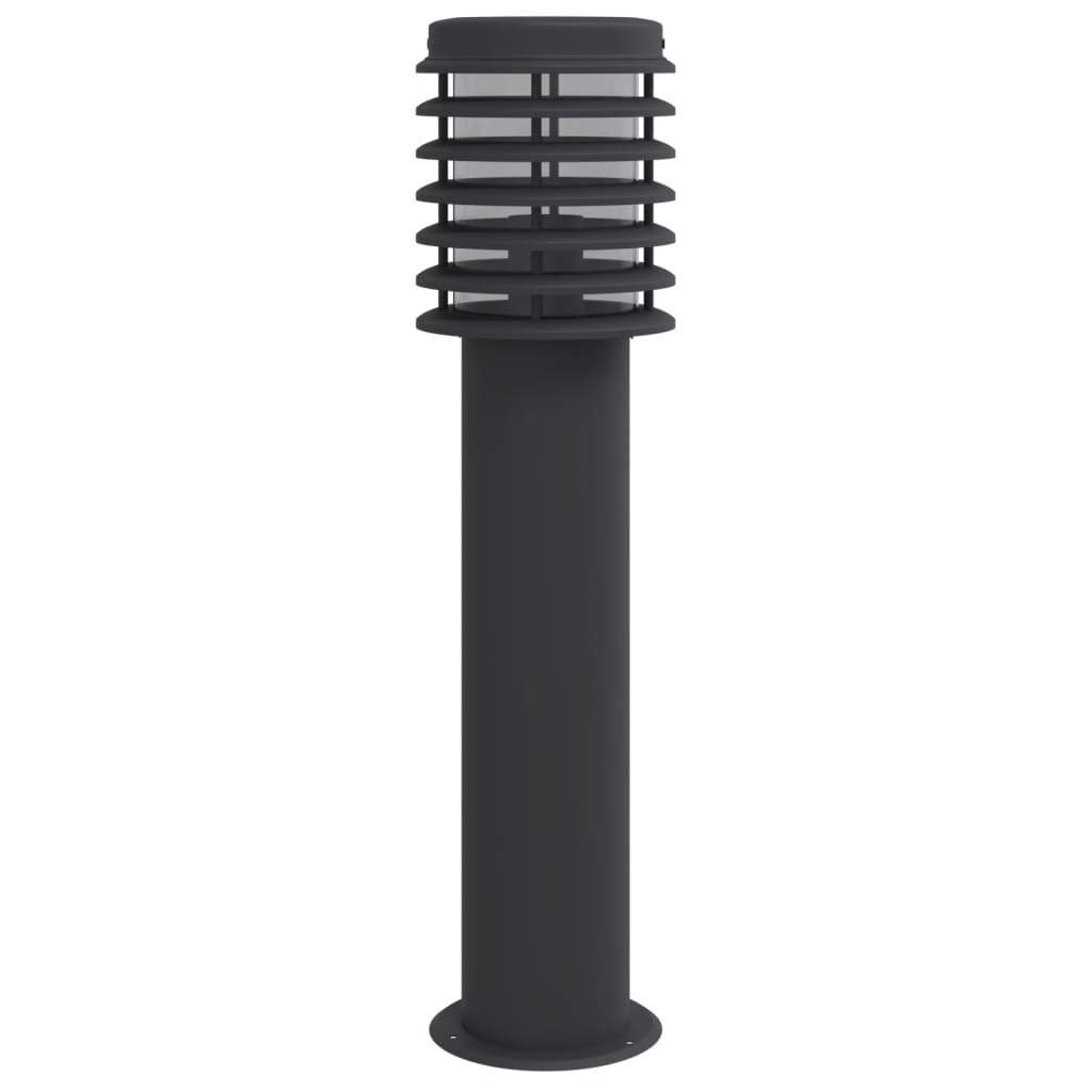 vidaXL Lámpara de suelo de exterior acero inoxidable negro 60 cm