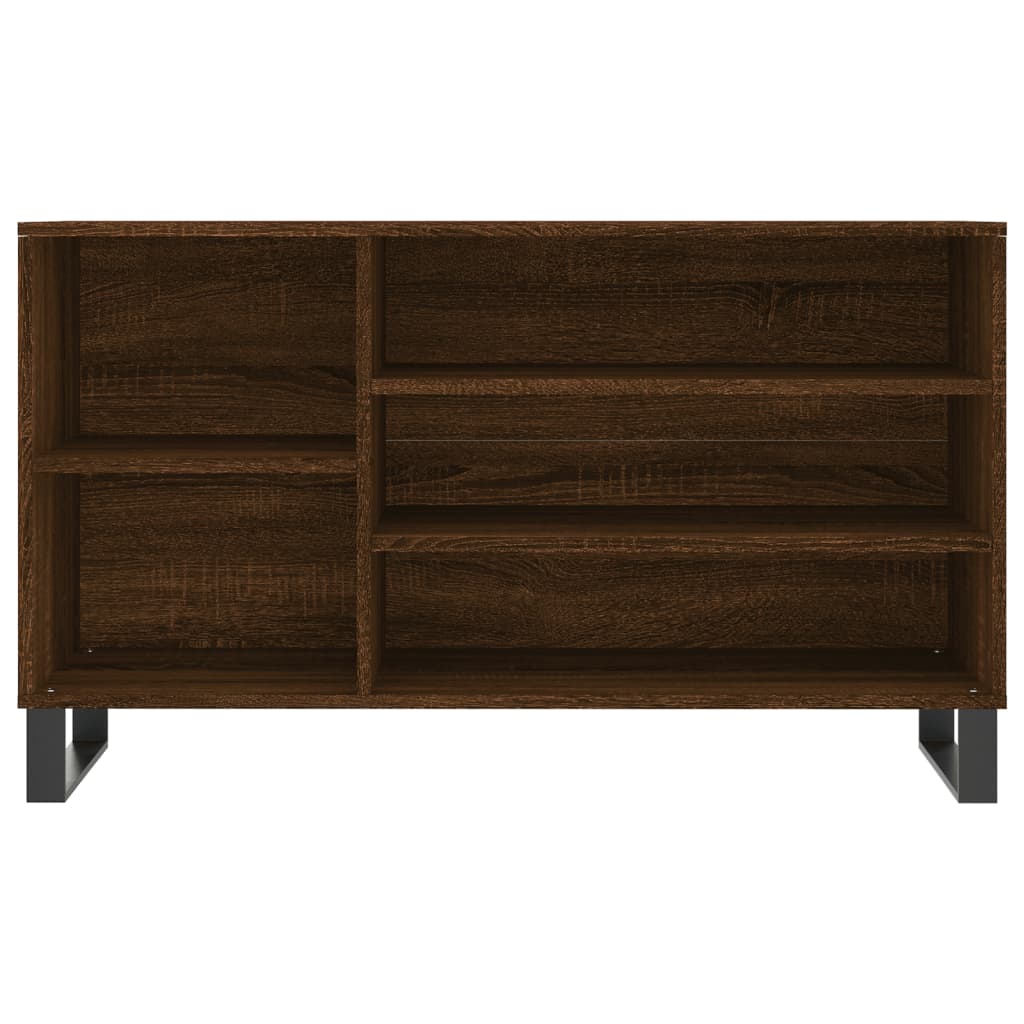 vidaXL Mueble zapatero madera contrachapada roble marrón 102x36x60 cm