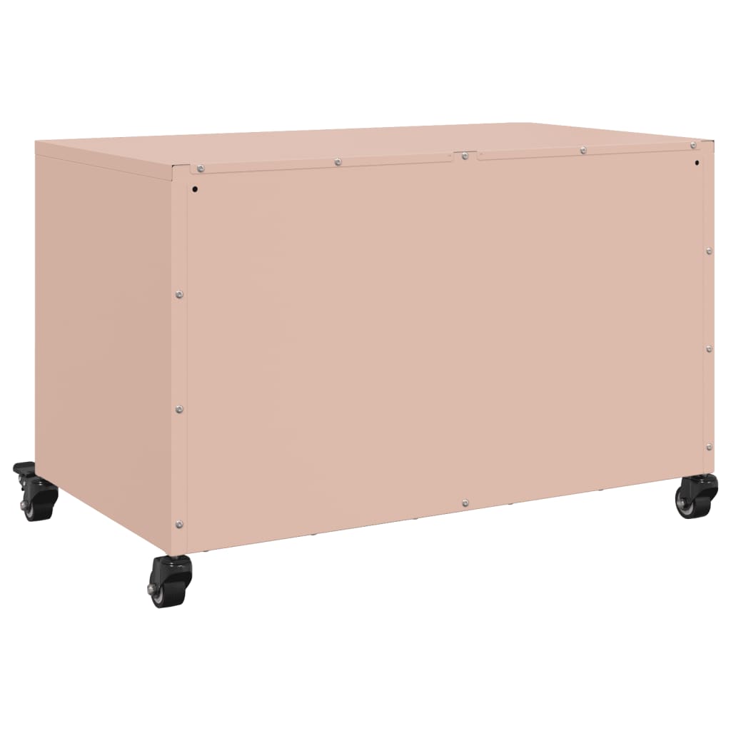 vidaXL Mueble de TV acero rosa 68x39x43,5 cm