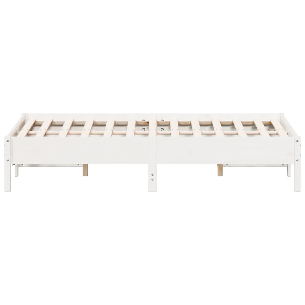 vidaXL Estructura de cama sin colchón madera de pino blanca 140x190 cm