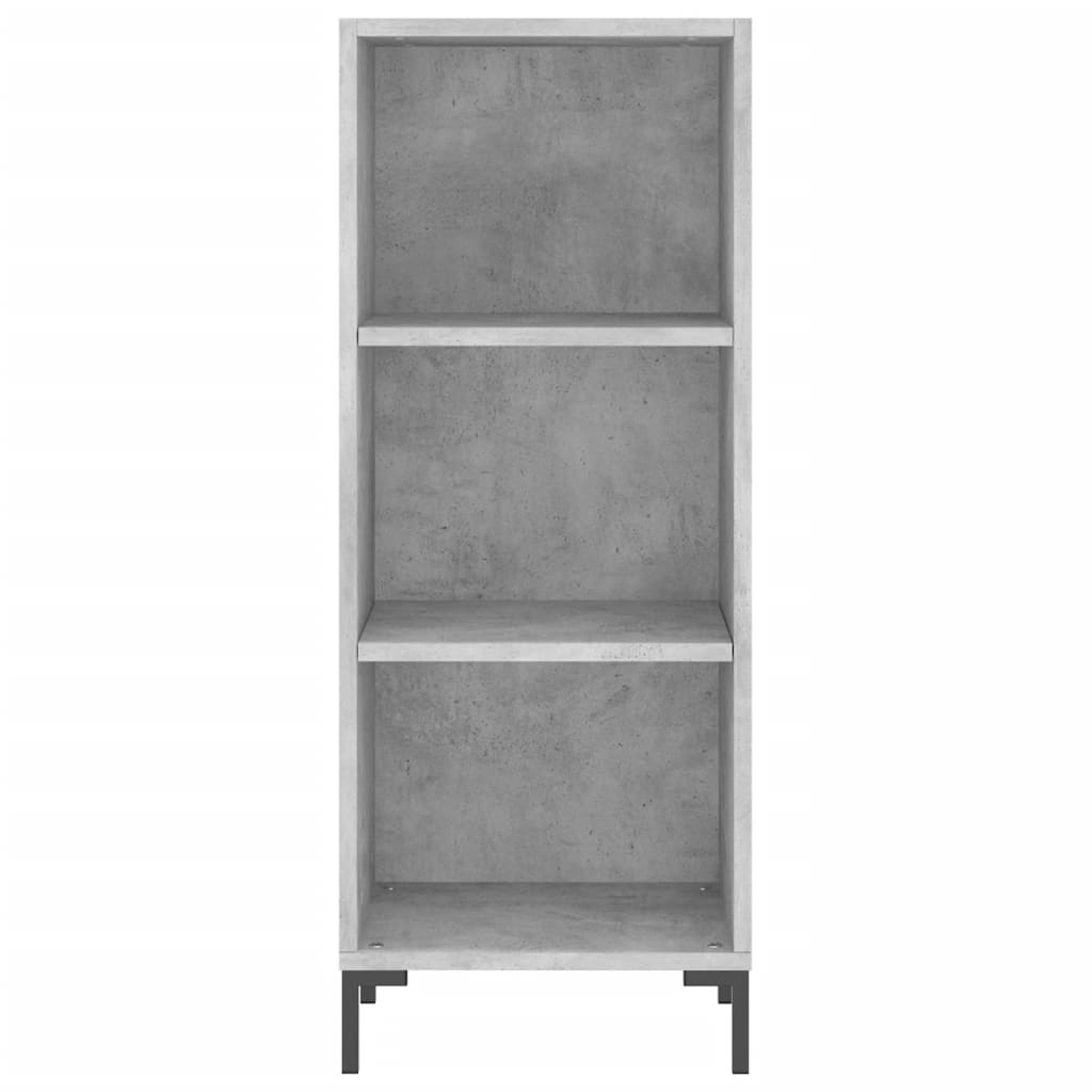 vidaXL Aparador de madera contrachapada gris hormigón 34,5x32,5x180 cm