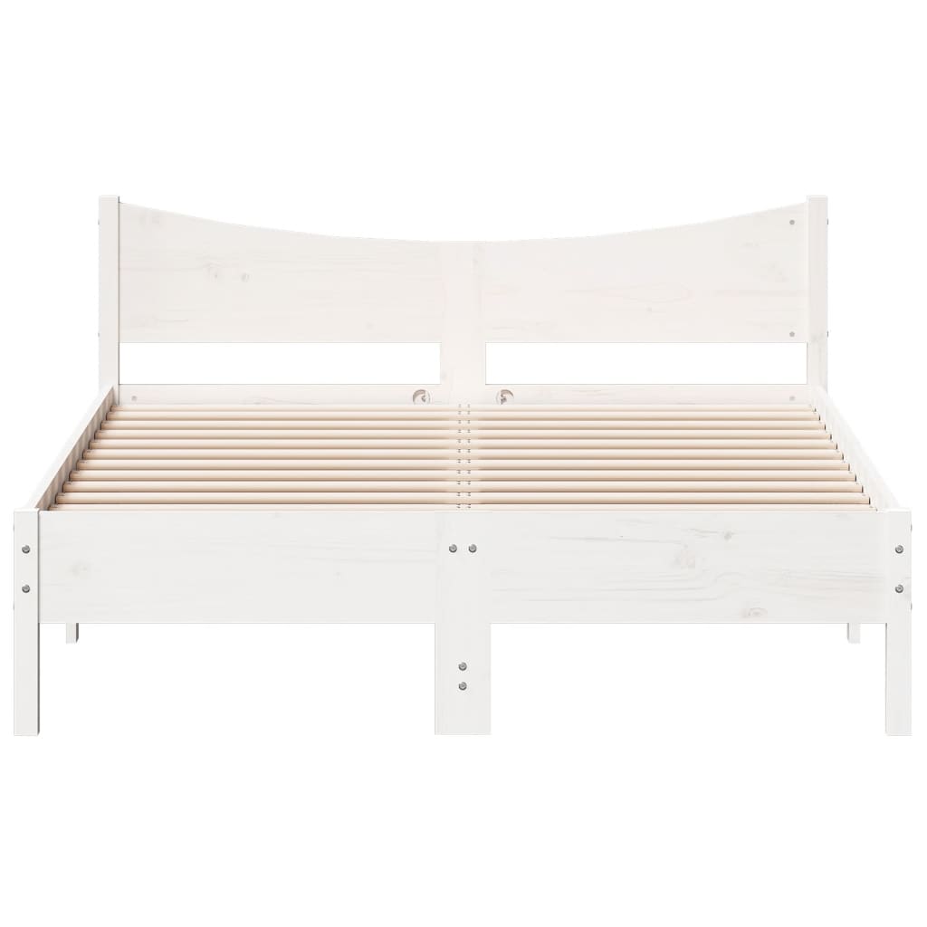 vidaXL Estructura de cama sin colchón madera de pino blanca 140x200 cm