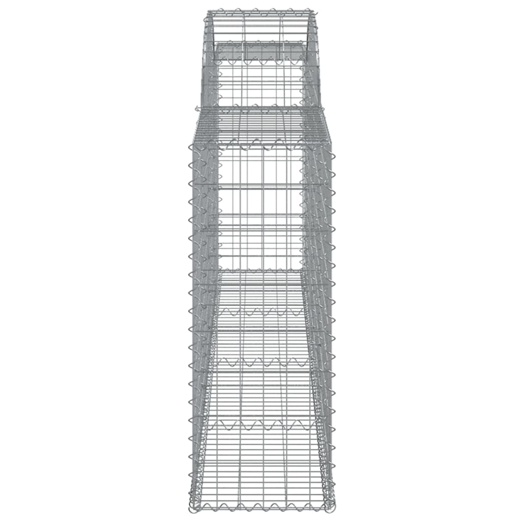 vidaXL Cestas de gaviones 8 uds forma de arco hierro 300x30x80/100 cm