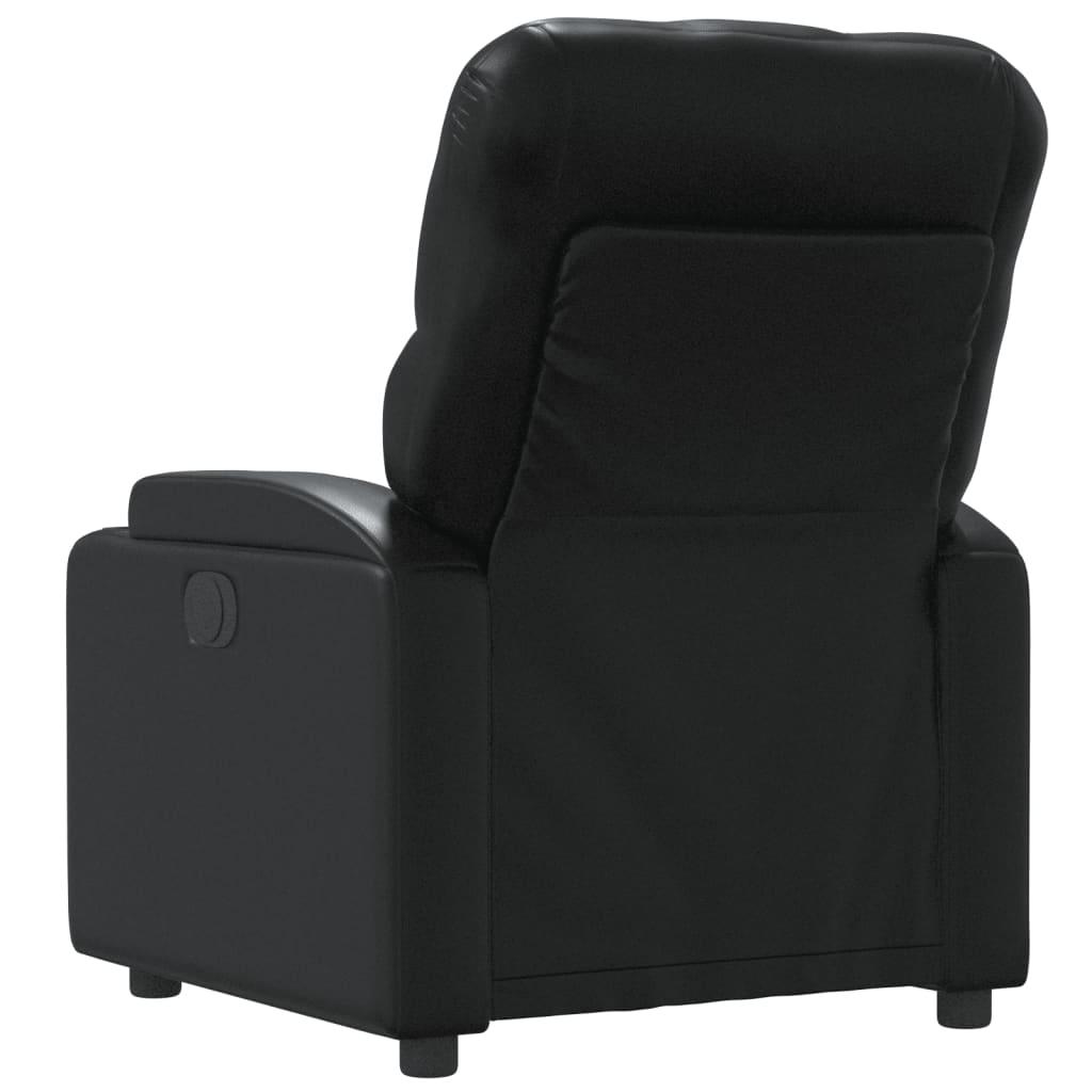 vidaXL Sillón de masaje reclinable cuero sintético negro