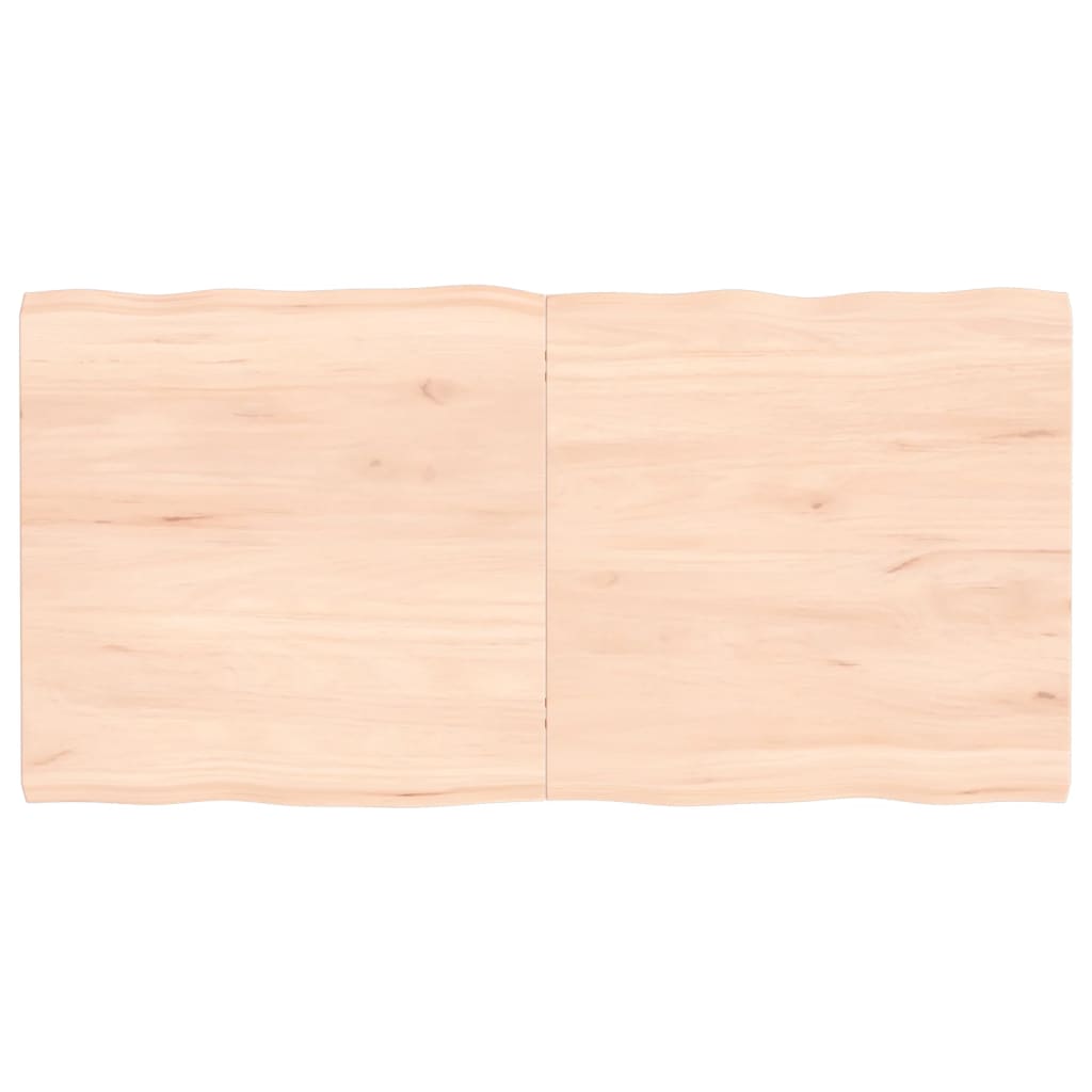 vidaXL Tablero de mesa madera maciza borde natural 120x60x(2-4) cm