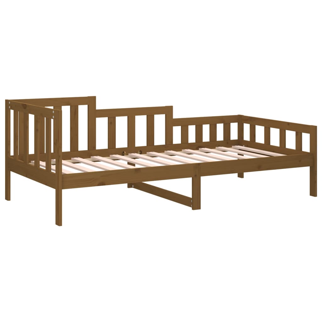 vidaXL Sofá cama de madera maciza de pino marrón miel 80x200 cm