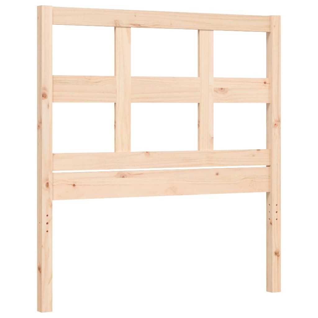 vidaXL Estructura de cama con cabecero madera maciza 100x200 cm