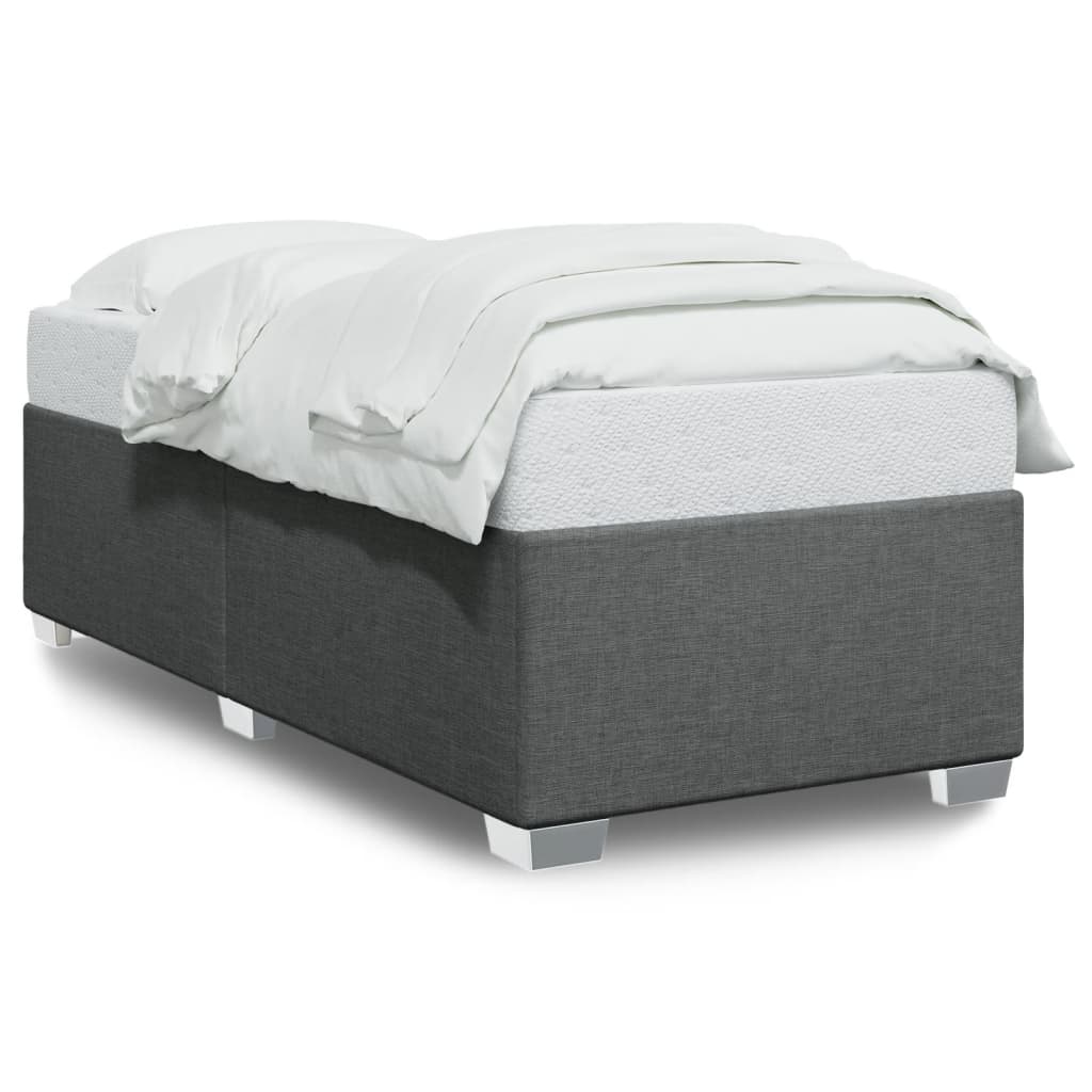 vidaXL Estructura de cama sin colchón tela gris oscuro 90x200 cm