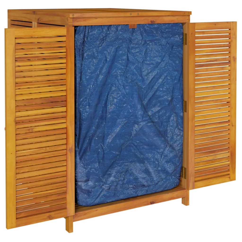 vidaXL Caja de almacenaje de jardín madera maciza acacia 140x87x104 cm