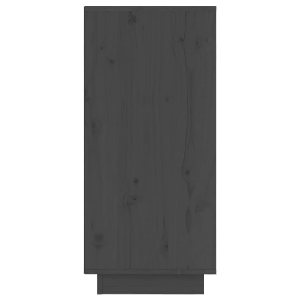vidaXL Aparador 2 uds madera maciza de pino gris 31,5x34x75 cm