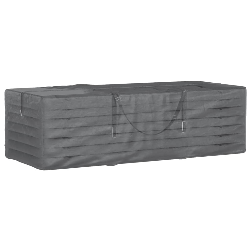 vidaXL Bolsa para cojines de jardín polietileno negro 135x40x55 cm