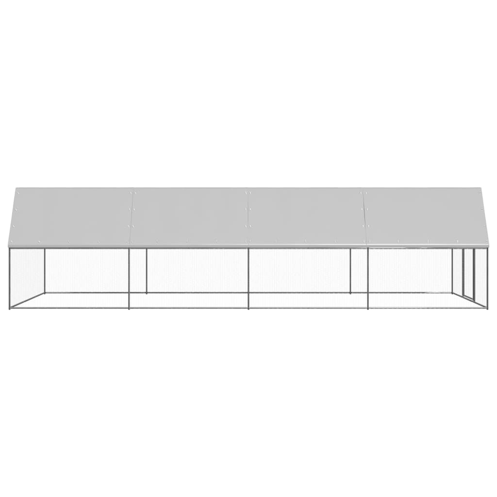 vidaXL Jaula gallinero de exterior de acero galvanizado 3x8x2 m