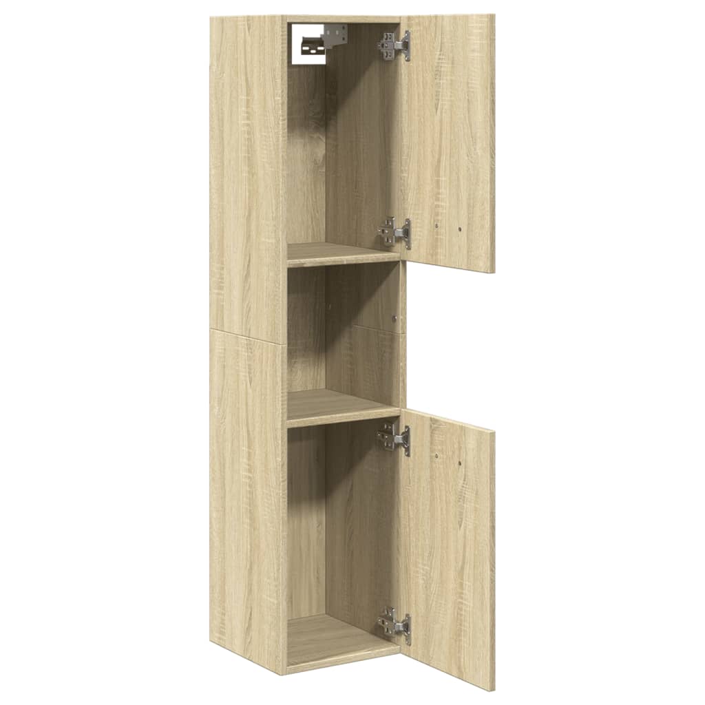 vidaXL Armario de baño madera ingeniería roble Sonoma 30x30x130 cm