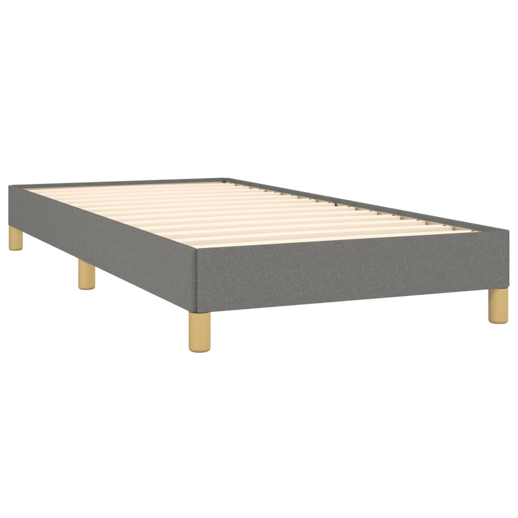 vidaXL Estructura de cama sin colchón tela gris oscuro 90x200 cm