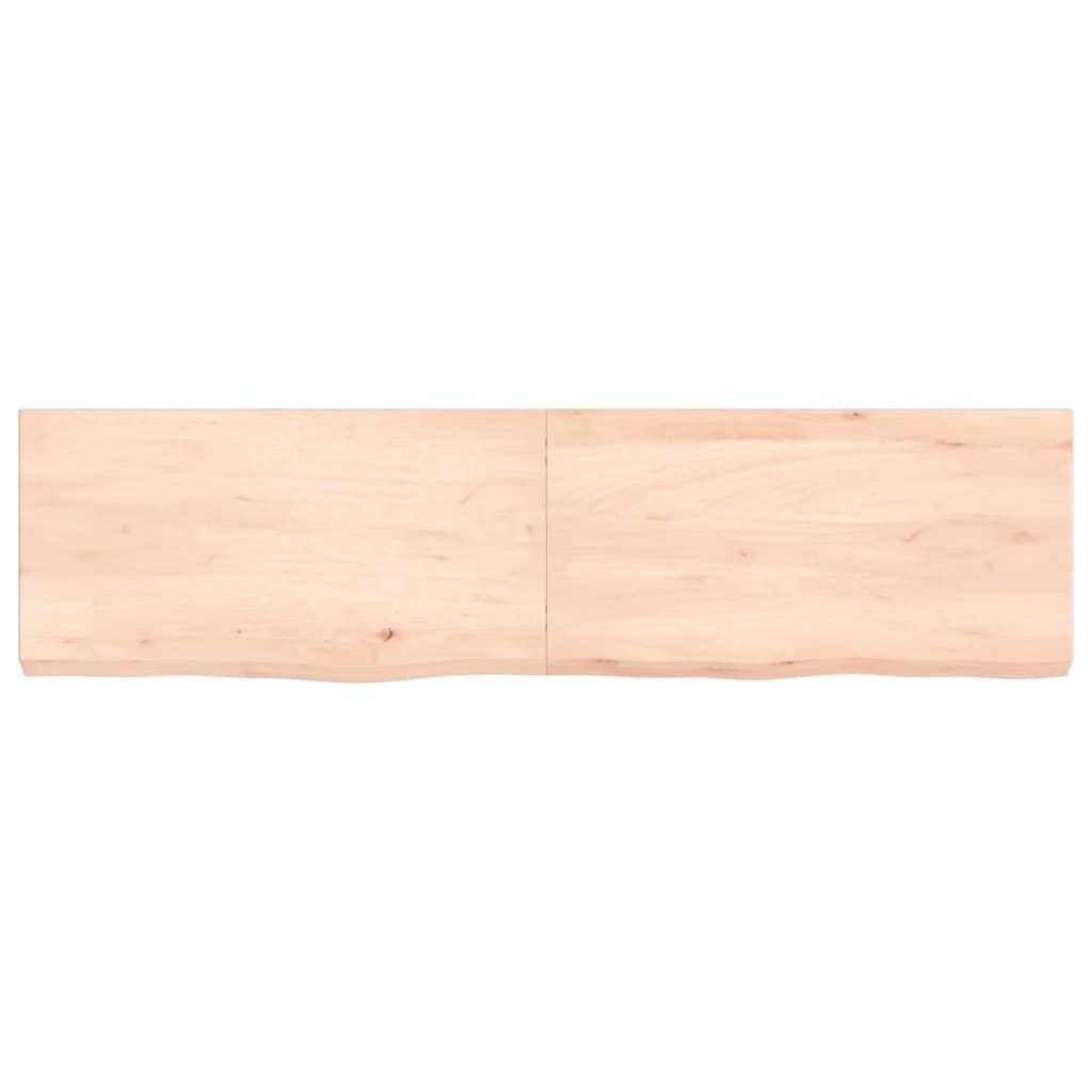 vidaXL Encimera de baño madera maciza sin tratar 120x30x(2-6) cm