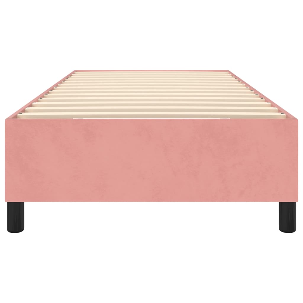 vidaXL Estructura de cama de terciopelo rosa 100x200 cm