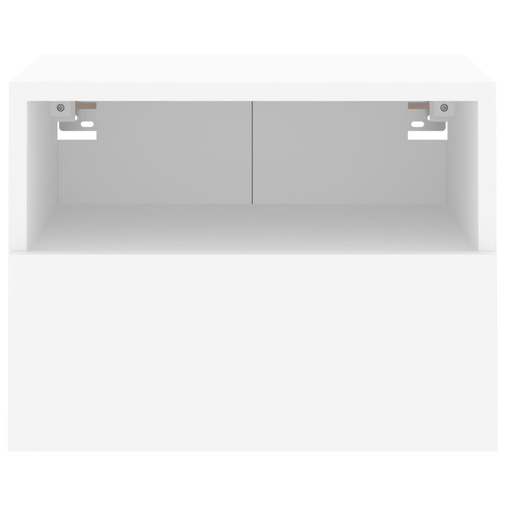 vidaXL Muebles de pared TV 2 uds madera ingeniería blanco 40x30x30 cm