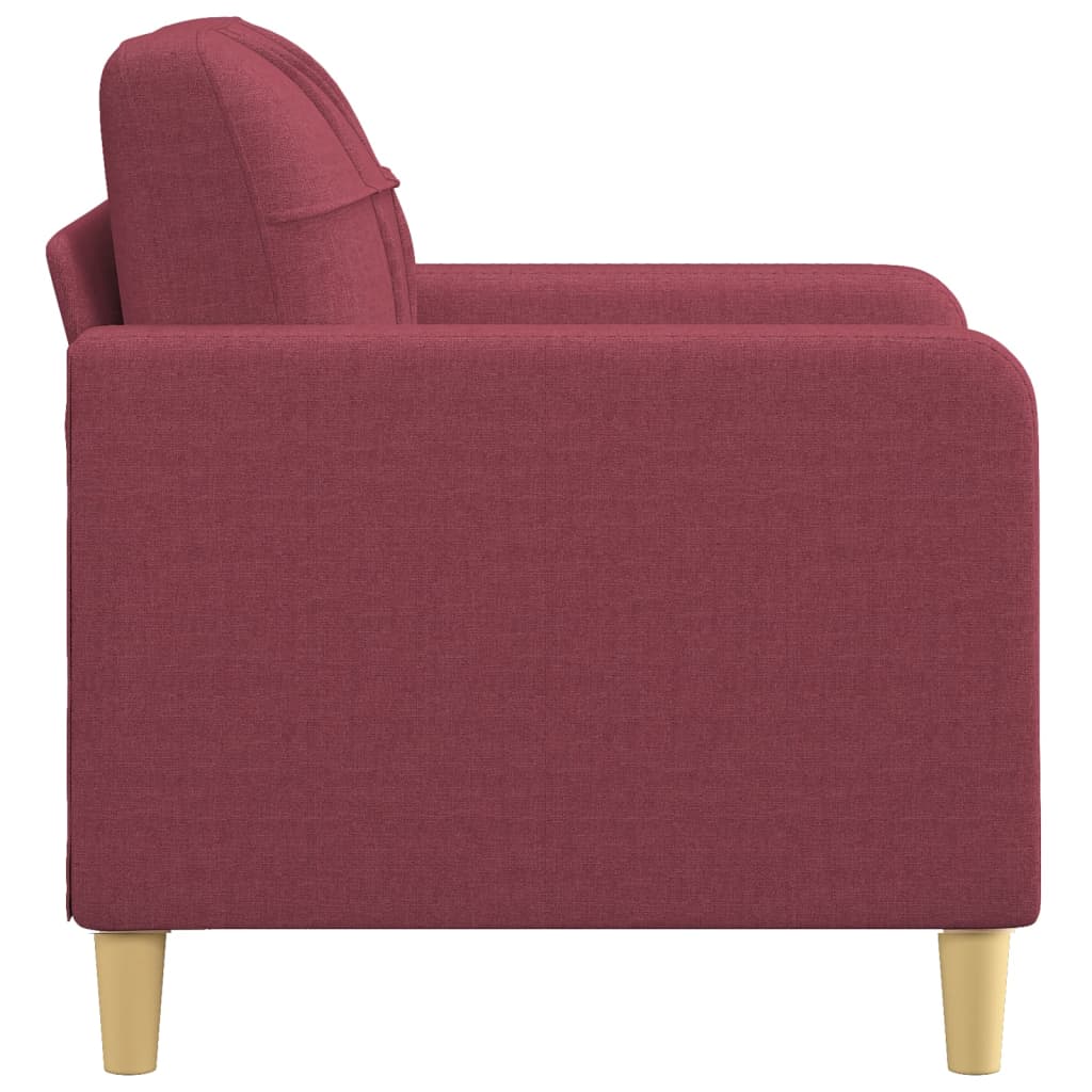 vidaXL Sillón de tela rojo tinto 60 cm