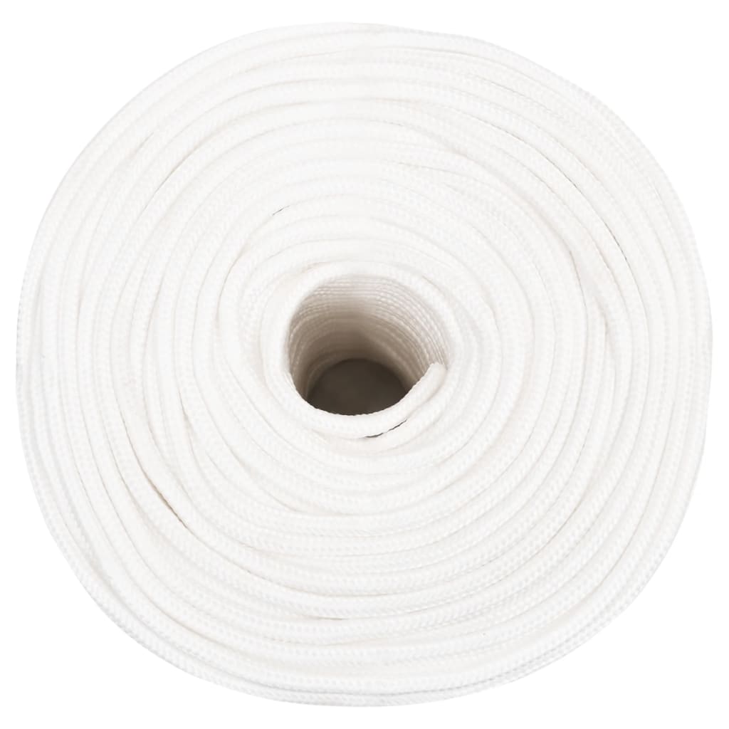 vidaXL Cuerda de barco polipropileno blanco intenso 10 mm 25 m