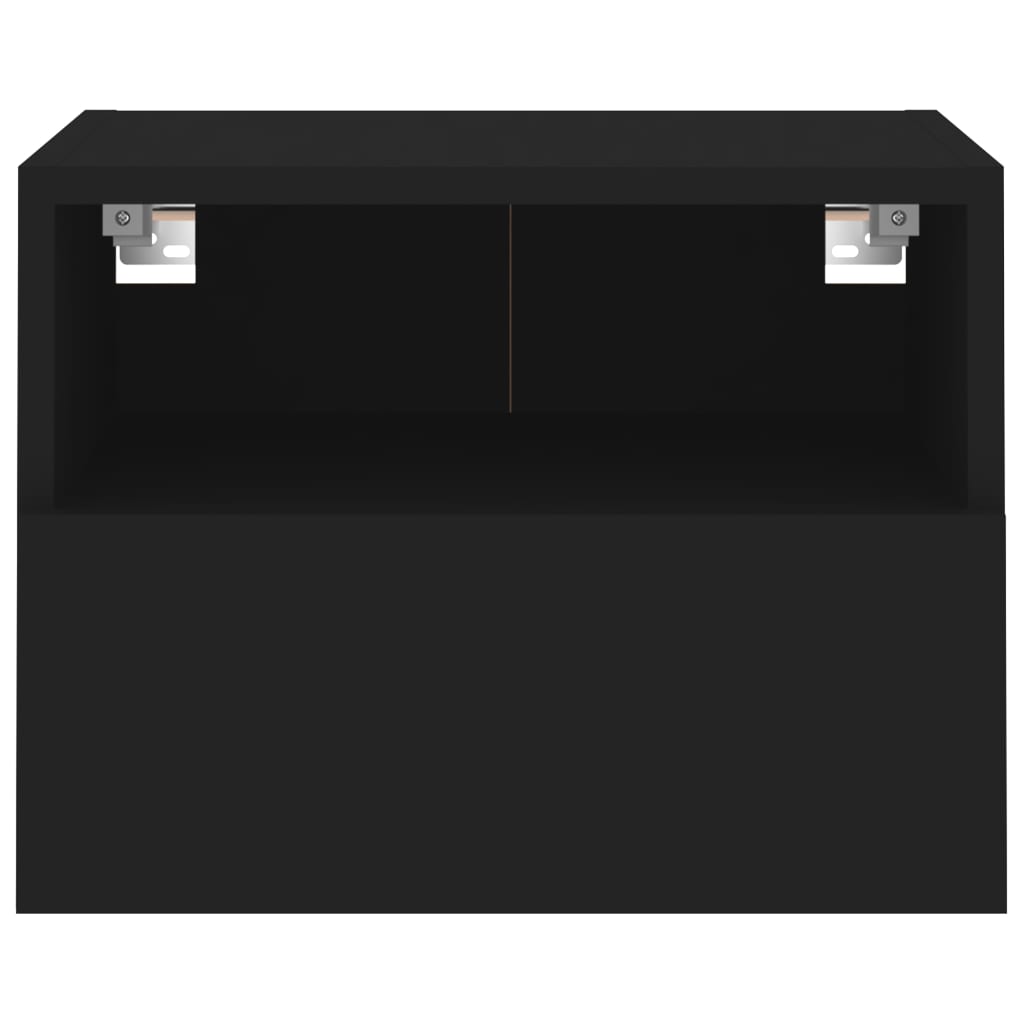 vidaXL Muebles de pared TV 2 uds madera ingeniería negro 40x30x30 cm