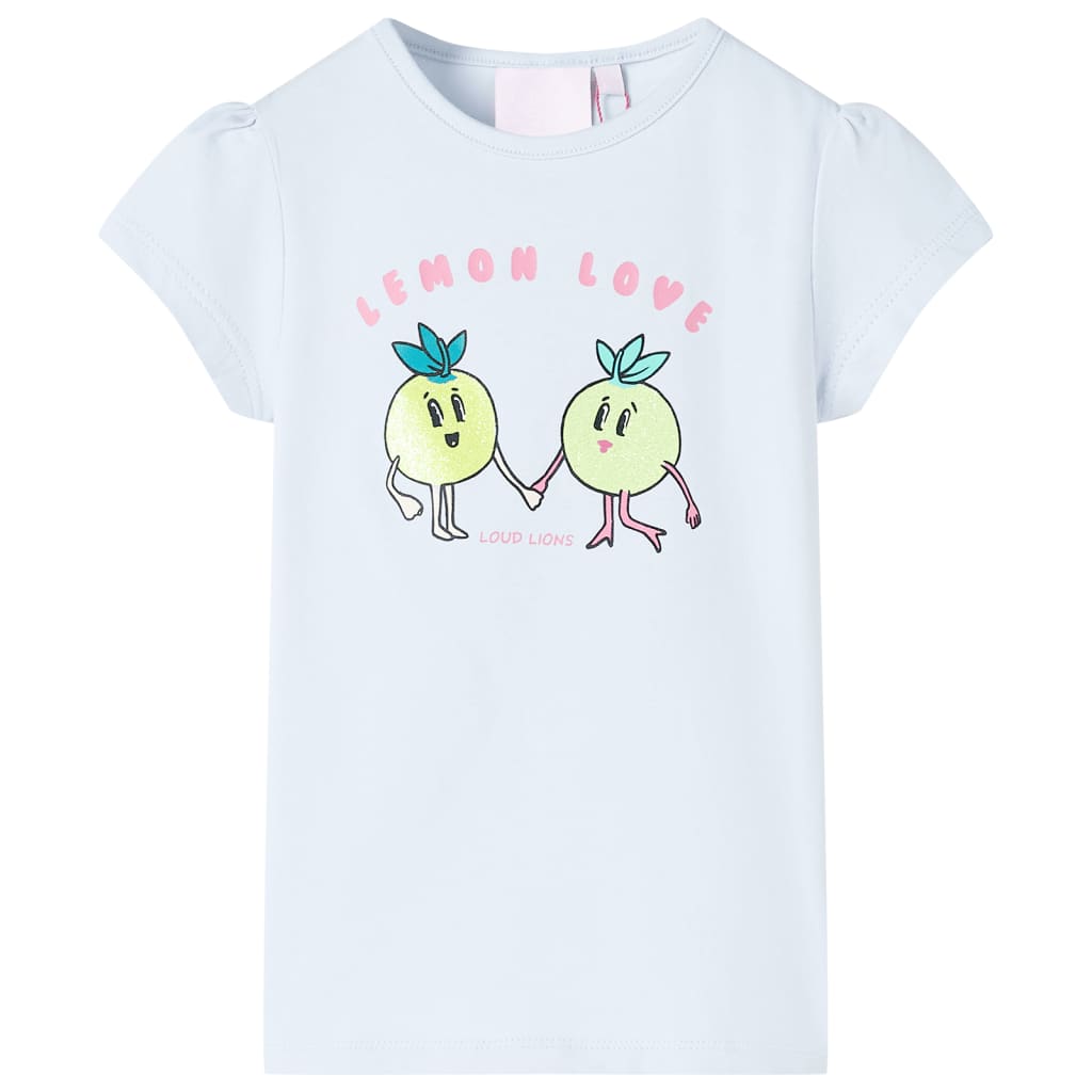 Camiseta infantil azul claro 104