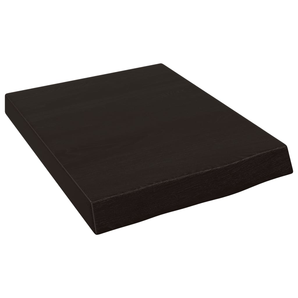 vidaXL Encimera de baño madera tratada marrón oscuro 40x50x(2-6) cm