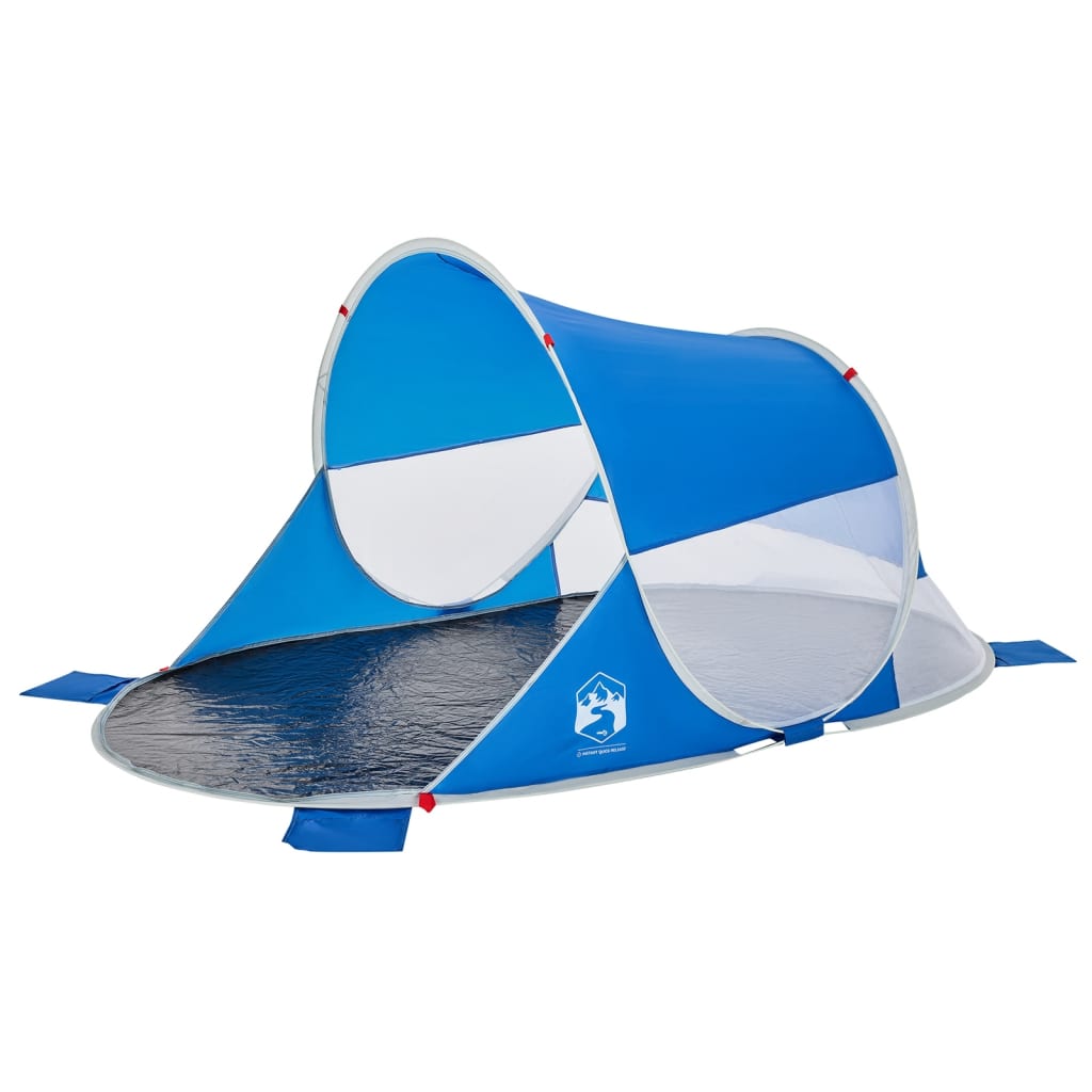 vidaXL Tienda de playa pop-up impermeable azul