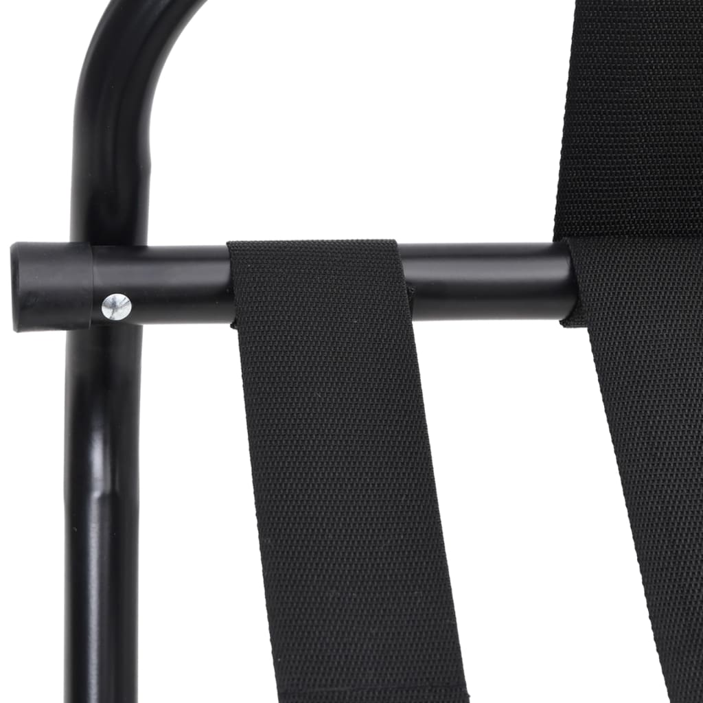 vidaXL Soporte para maletas con respaldo negro 56x39x52 cm