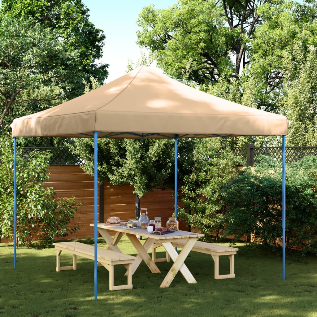 vidaXL Tienda de fiesta plegable Pop-Up beige 292x292x315 cm