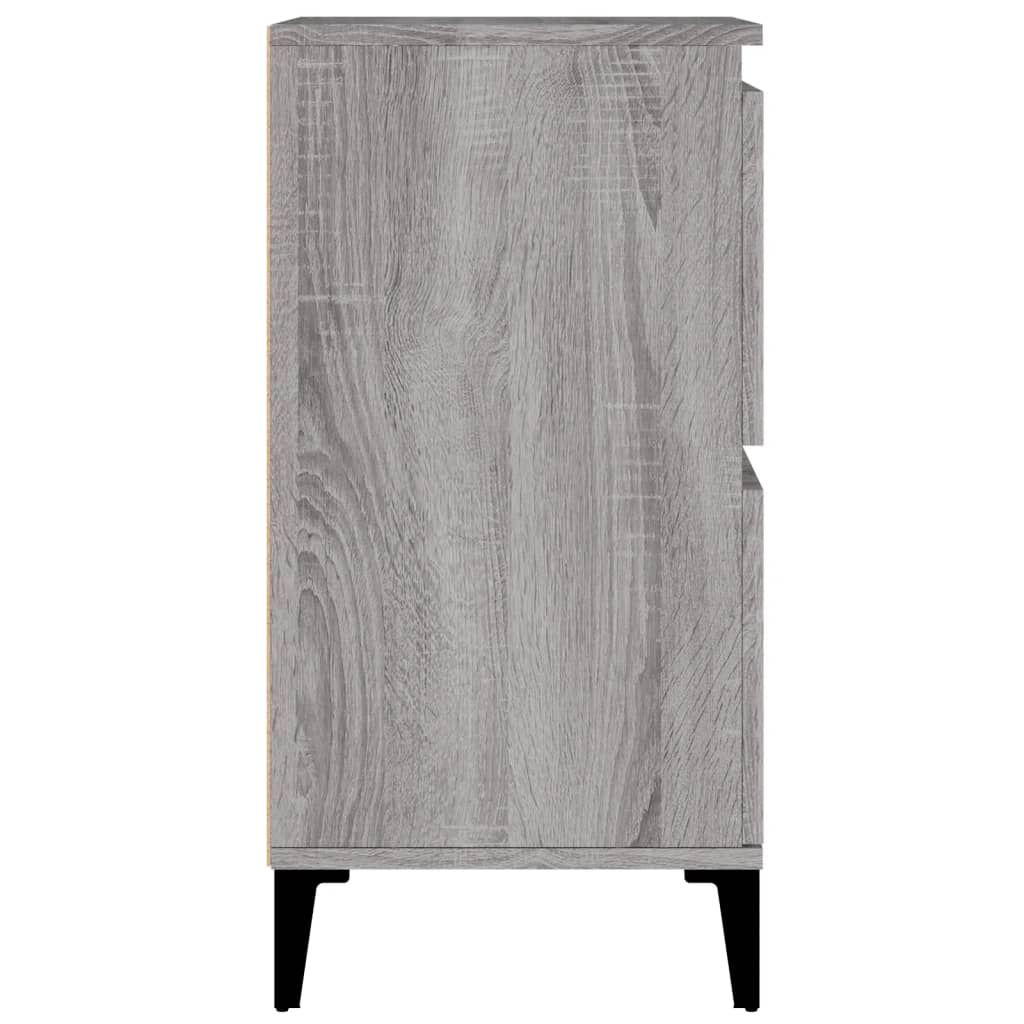 vidaXL Aparadores 3 uds madera contrachapada gris Sonoma 60x35x70 cm