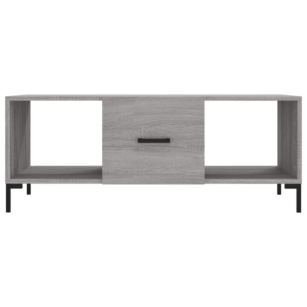 vidaXL Mesa de centro madera contrachapada gris Sonoma 102x50x40 cm