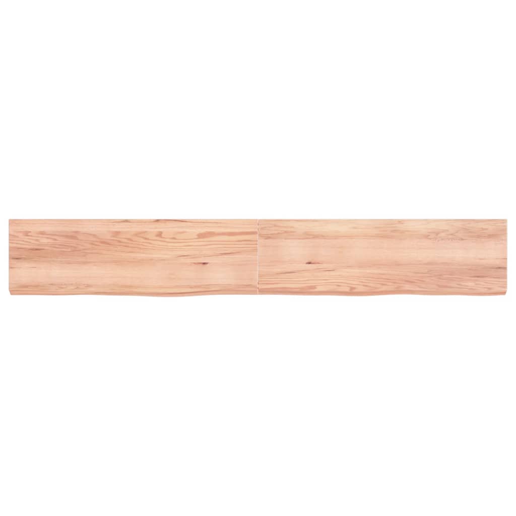 vidaXL Estante pared madera roble tratada marrón claro 200x30x(2-6) cm