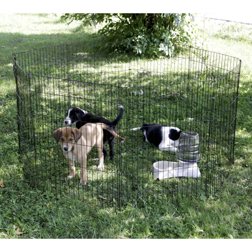 Kerbl Recinto para mascotas de exterior con puerta plateado