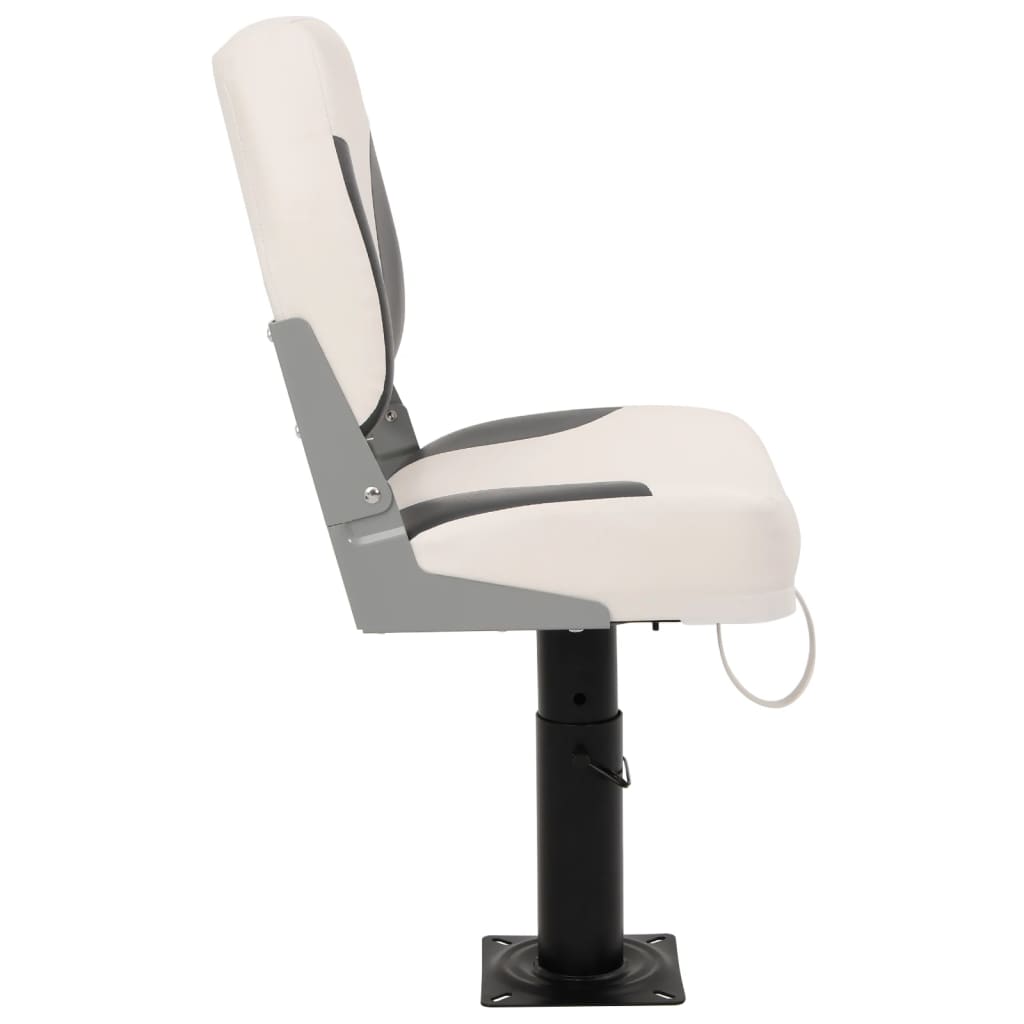 vidaXL Asiento de barco con pedestal altura ajustable 360° giratorio