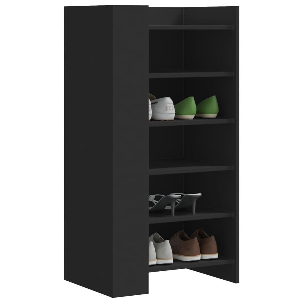 vidaXL Mueble zapatero madera de ingeniería negro 52x37,5x100 cm