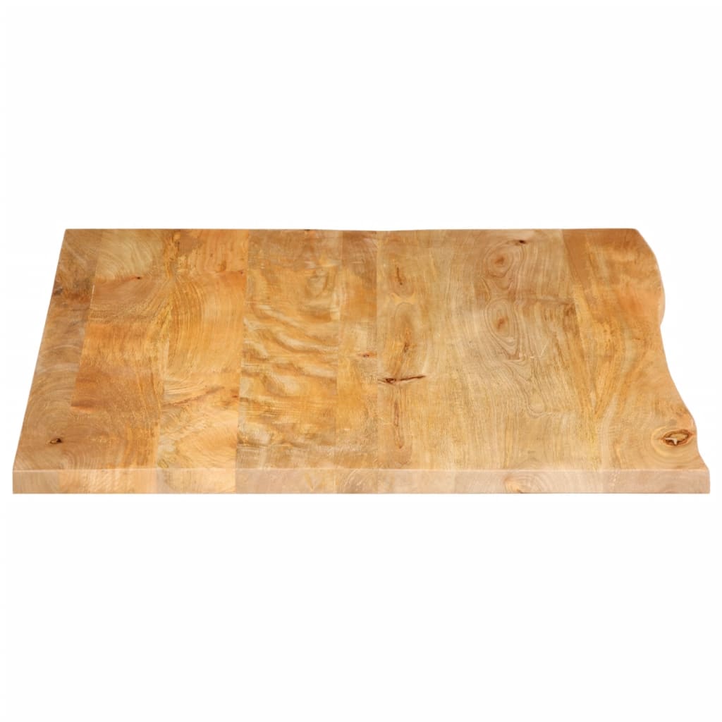 vidaXL Tablero de mesa borde natural madera maciza mango 90x80x2,5 cm