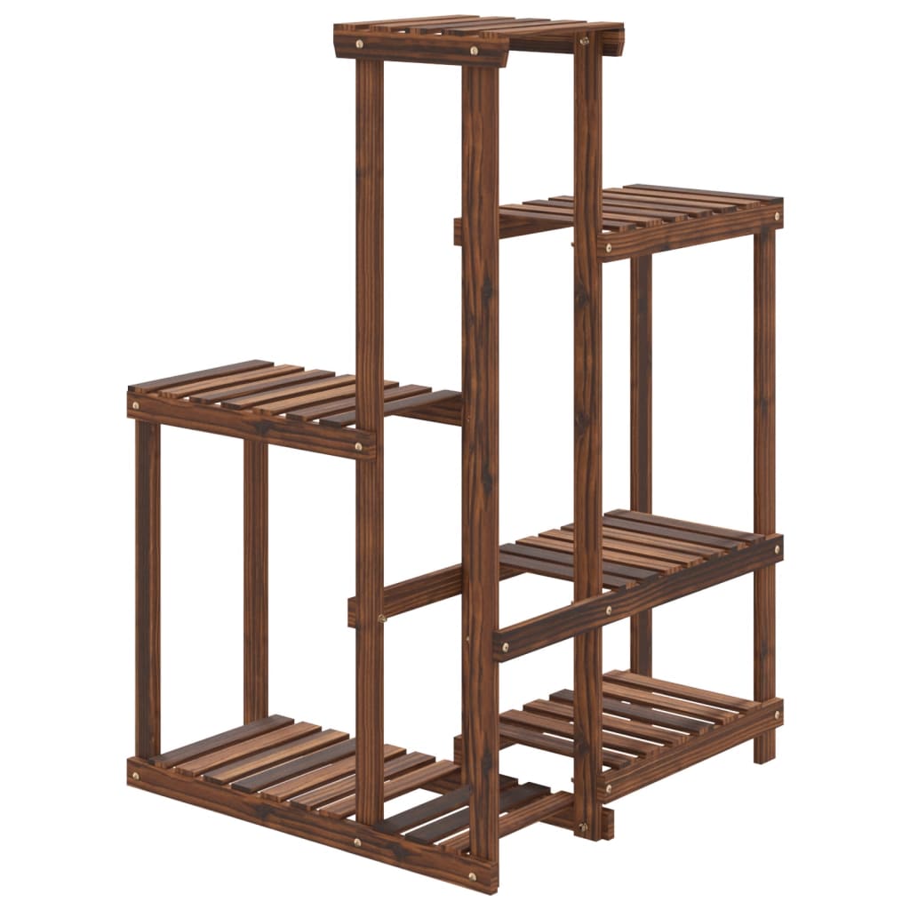 vidaXL Soporte para flores de madera maciza abeto 62,5x61,5x101,5 cm